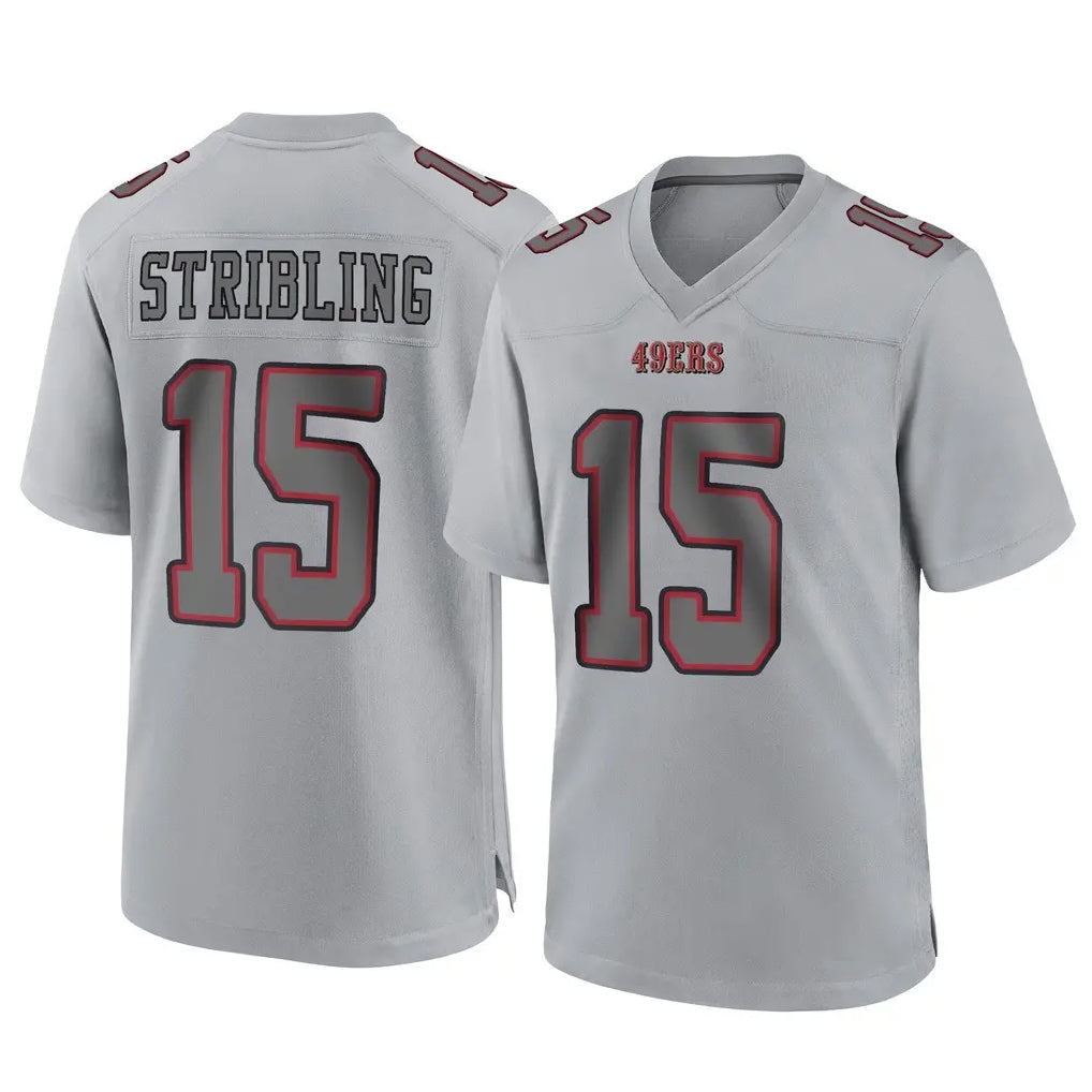 Odoa SF.49ers #15 De'Zhaun Stribling Player Gray Atmosphere Fashion Home Game Stitched Jerseys