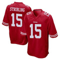 Odoa SF.49ers #15 De'Zhaun Stribling Player Red Home Game Stitched Jerseys