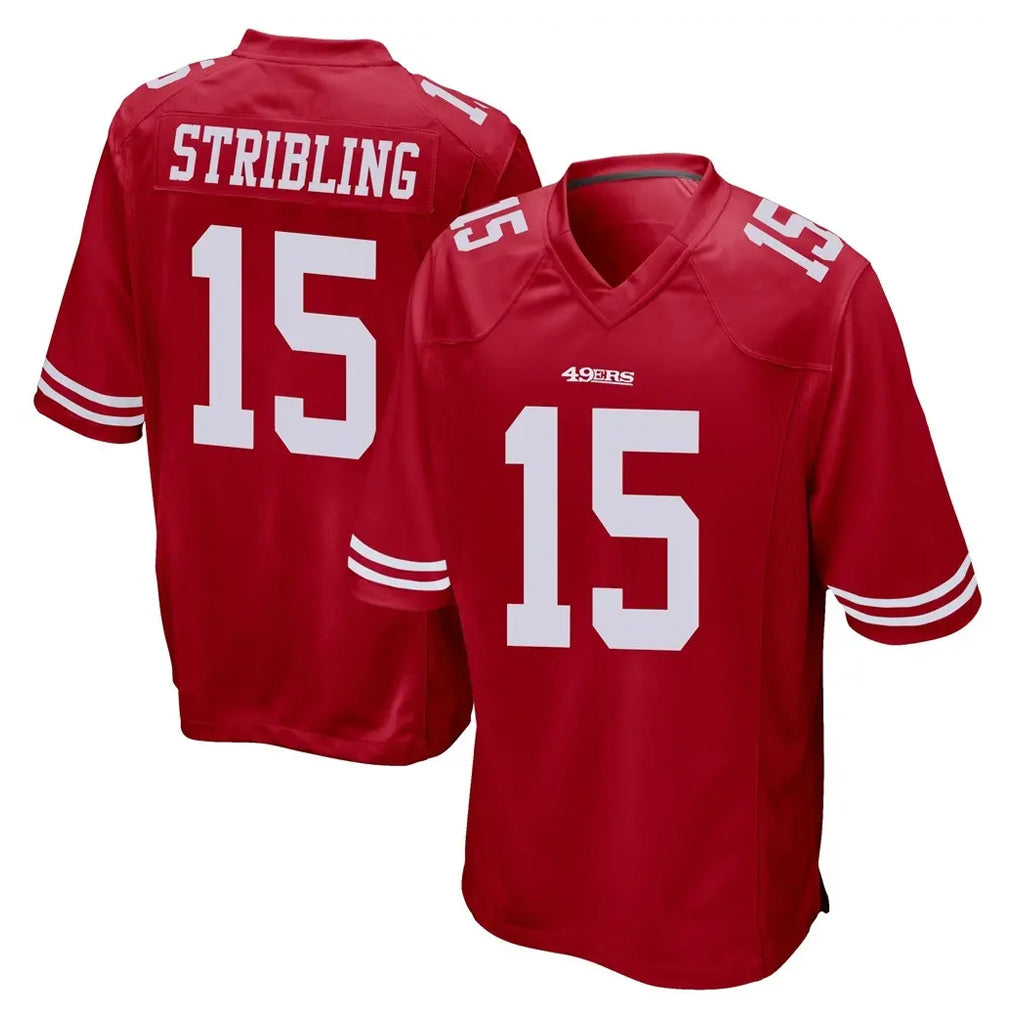Odoa SF.49ers #15 De'Zhaun Stribling Player Red Home Game Stitched Jerseys