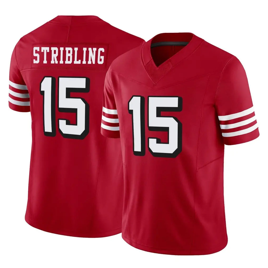 Odoa SF.49ers #15 De'Zhaun Stribling Player Red Limited Alternate Vapor F.U.S.E. Home Game Stitched Jerseys