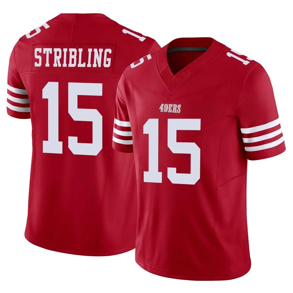 Odoa SF.49ers #15 De'Zhaun Stribling Player Red Limited Vapor F.U.S.E. Home Game Stitched Jerseys