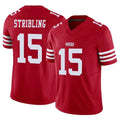 Odoa SF.49ers #15 De'Zhaun Stribling Player Red Limited Vapor F.U.S.E. Home Game Stitched Jerseys
