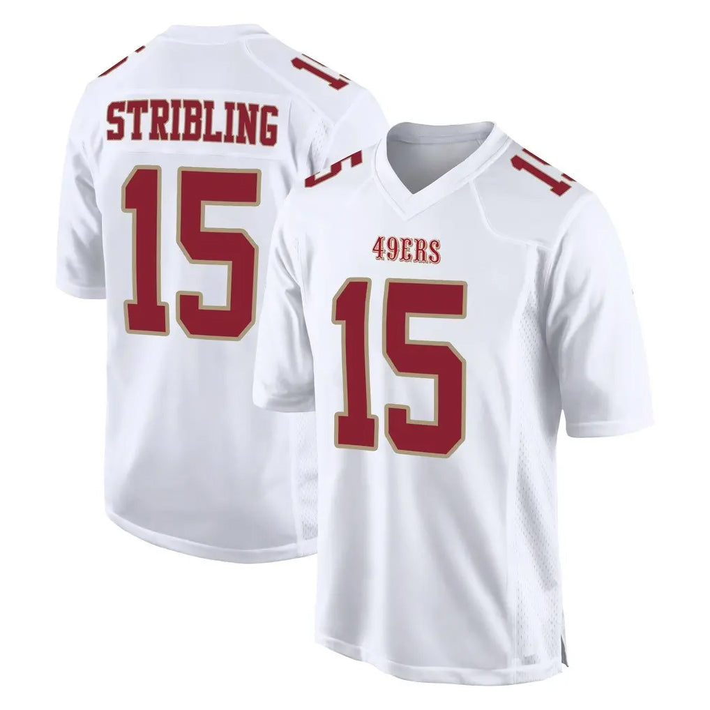 Odoa SF.49ers #15 De'Zhaun Stribling Player White Fashion Home Game Stitched Jerseys