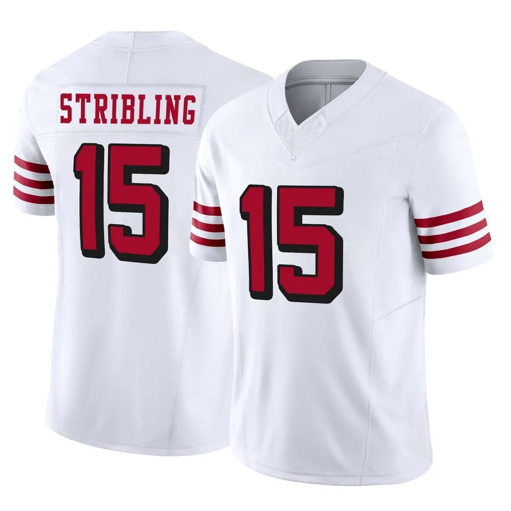 Odoa SF.49ers #15 De'Zhaun Stribling Player White Limited Alternate Vapor F.U.S.E. Home Game Stitched Jerseys