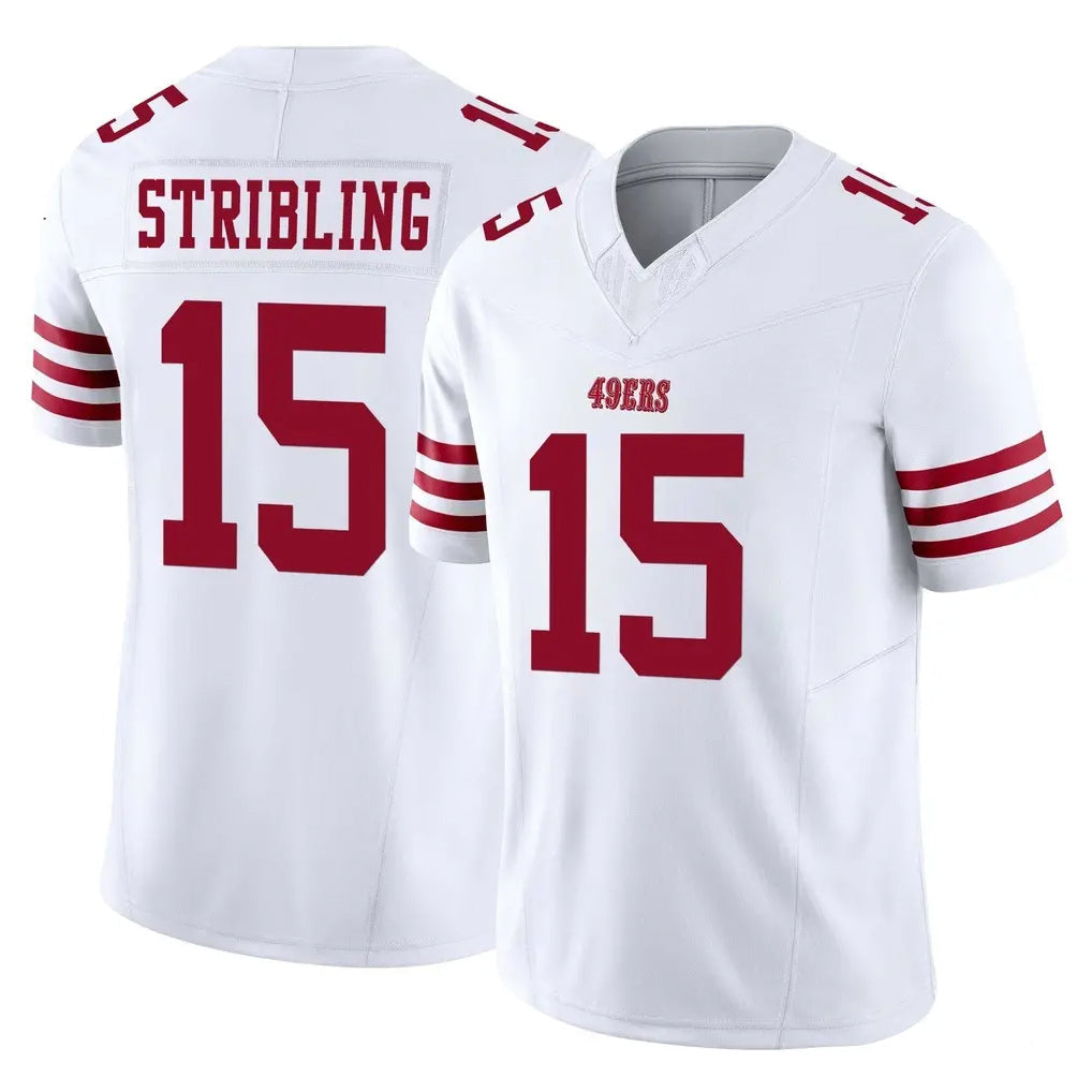 Odoa SF.49ers #15 De'Zhaun Stribling Player White Limited Vapor F.U.S.E. Home Game Stitched Jerseys