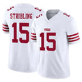 Odoa SF.49ers #15 De'Zhaun Stribling Player White Limited Vapor F.U.S.E. Home Game Stitched Jerseys