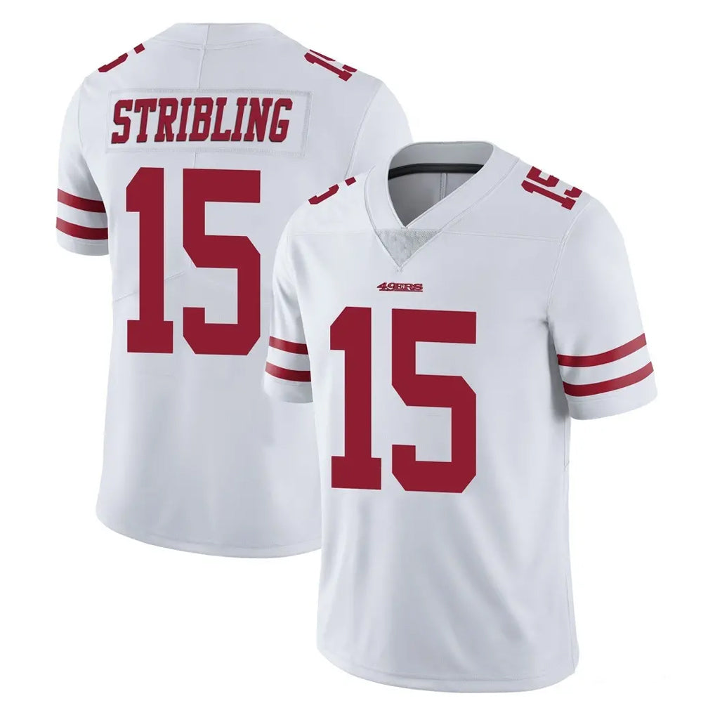 Odoa SF.49ers #15 De'Zhaun Stribling Player White Limited Vapor Untouchable Home Game Stitched Jerseys