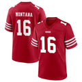 Odoa SF.49ers #16 Joe Montana Player Scarlet Home Game Stitched Jerseys