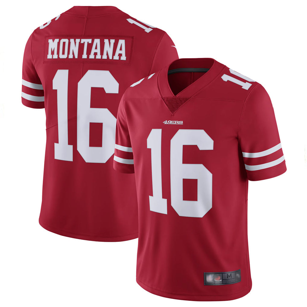Odoa SF.49ers #16 Joe Montana Player Vapor Untouchable Limited Throwback Stitched Jerseys