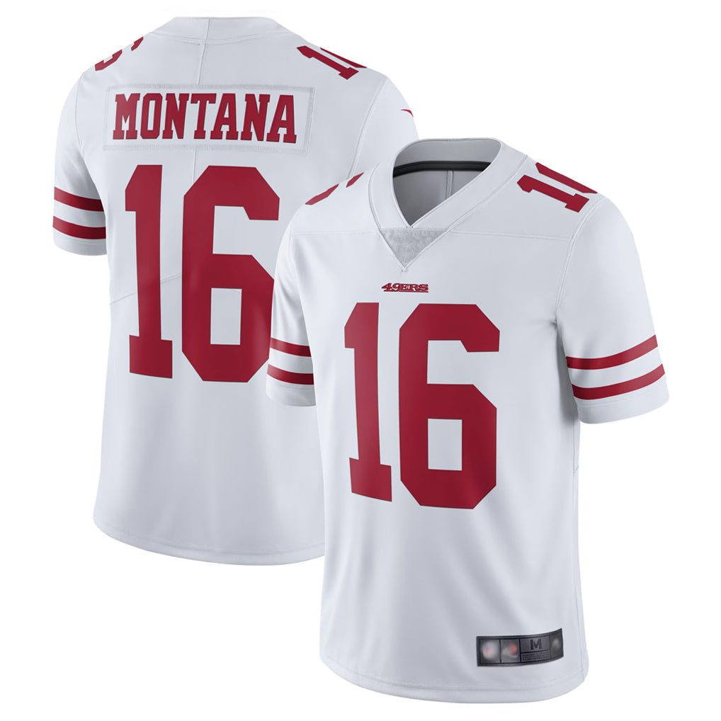 Odoa SF.49ers #16 Joe Montana Player Vapor Untouchable Limited Throwback White Stitched Jerseys