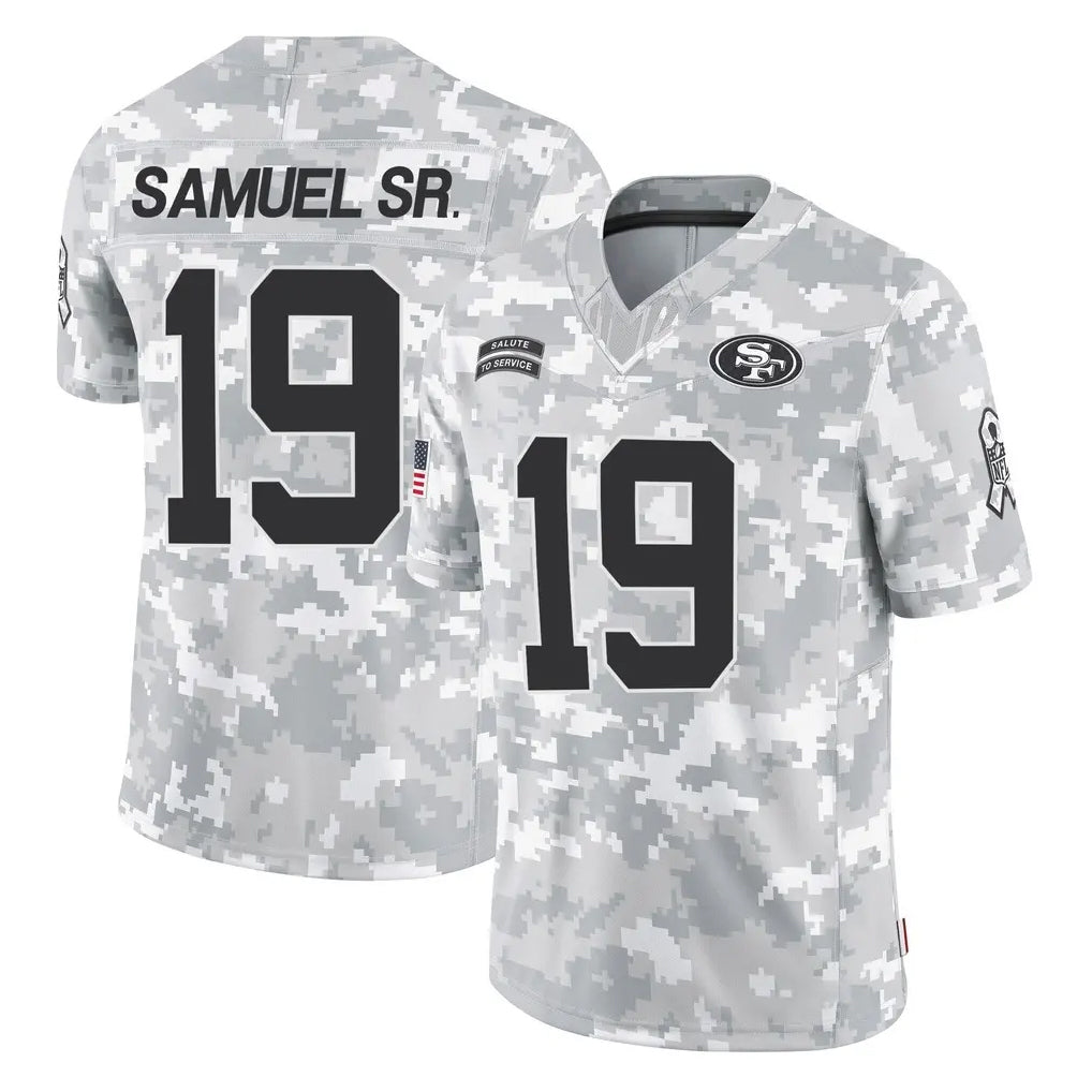 Odoa SF.49ers #19 Deebo Samuel Sr. Player Arctic Camo Limited Salute To Service Home Game Stitched Jerseys