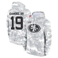 Odoa SF.49ers #19 Deebo Samuel Sr. Player Arctic Camo Limited Salute to Service Pullover Hoodies Game Stitched Jerseys