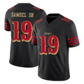 Odoa SF.49ers #19 Deebo Samuel Sr. Player Black Limited Rivalries Collection Home Game Stitched Jerseys