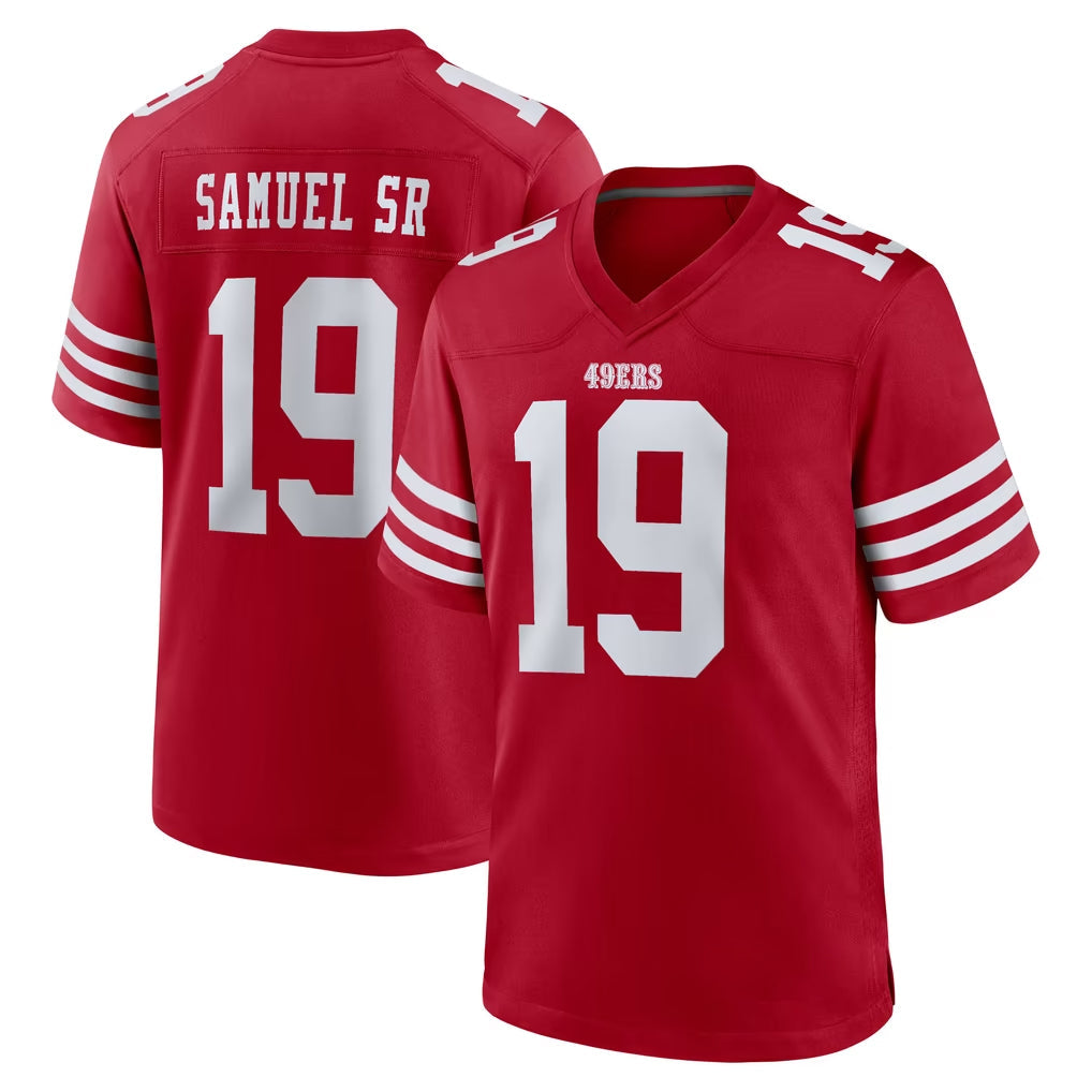Odoa SF.49ers #19 Deebo Samuel Sr. Player Red Game Home Stitched Jerseys