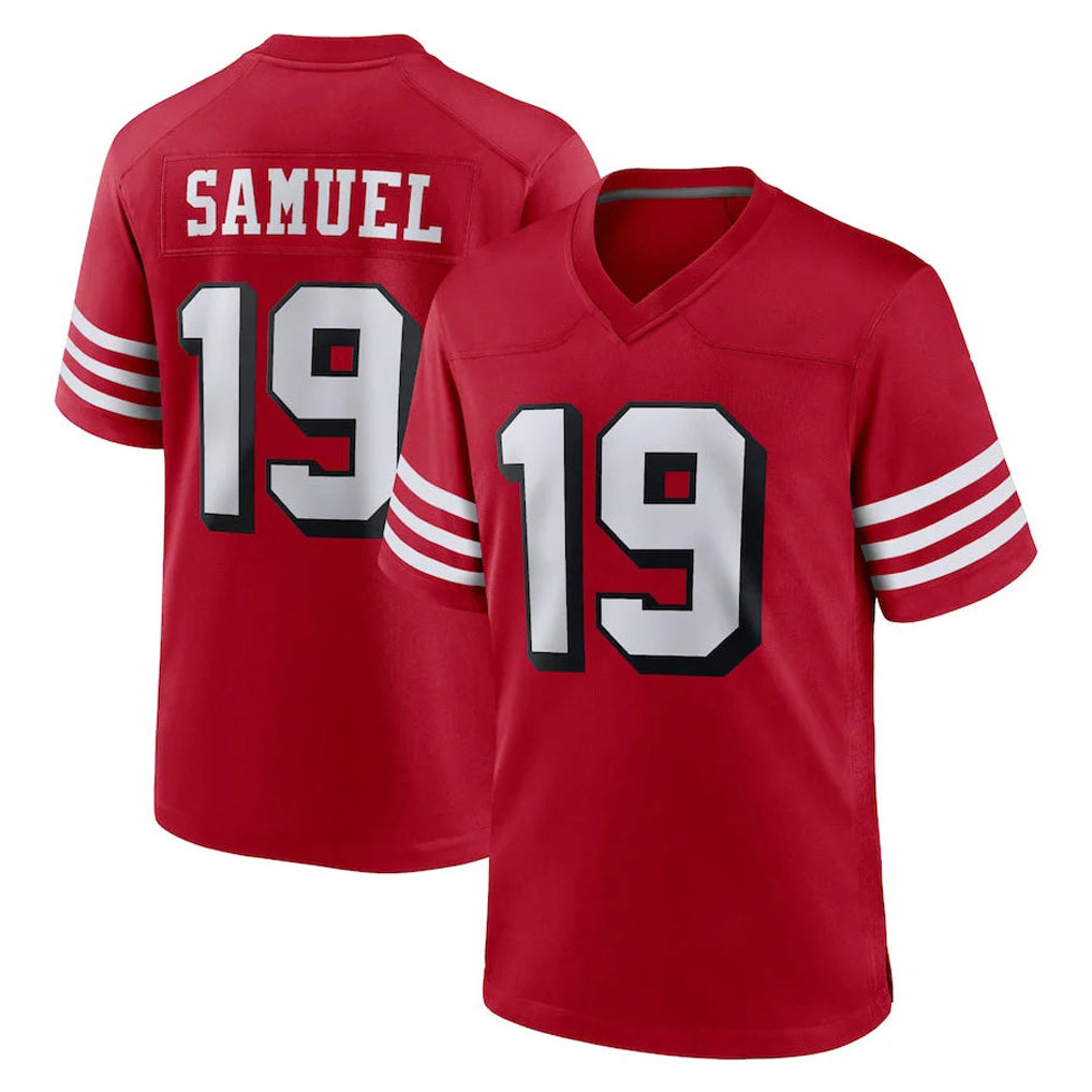 Odoa SF.49ers #19 Deebo Samuel Sr. Player Red Limited Alternate Home Game Stitched Jerseys