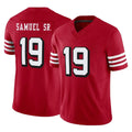 Odoa SF.49ers #19 Deebo Samuel Sr. Player Red Limited Alternate Vapor F.U.S.E. Home Game Stitched Jerseys
