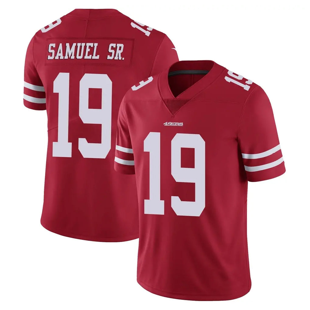 Odoa SF.49ers #19 Deebo Samuel Sr. Player Red Limited Vapor Untouchable Home Game Stitched Jerseys