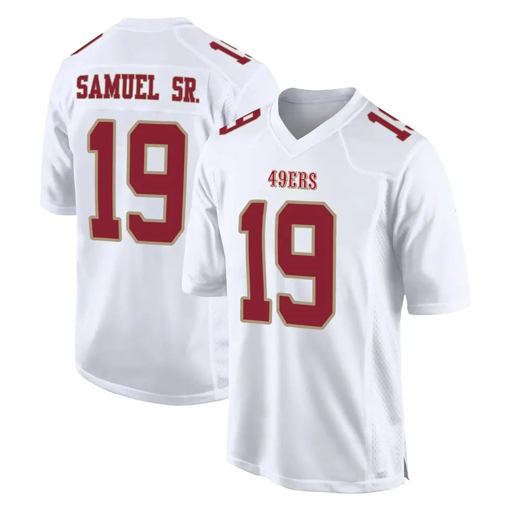 Odoa SF.49ers #19 Deebo Samuel Sr. Player White Fashion Home Game Stitched Jerseys