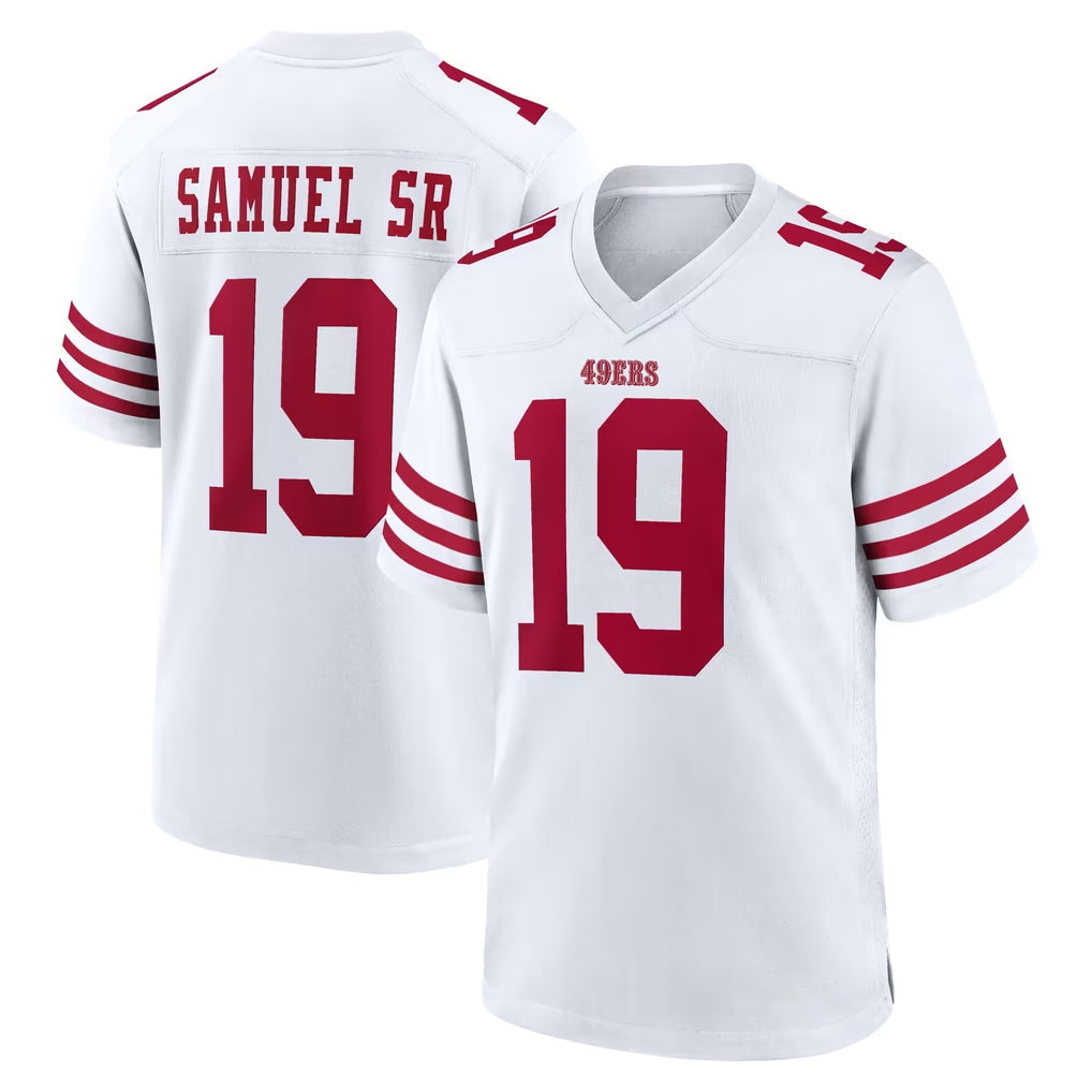 Odoa SF.49ers #19 Deebo Samuel Sr. Player White Game Home Stitched Jerseys