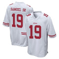 Odoa SF.49ers #19 Deebo Samuel Sr. Player White Home Game Stitched Jerseys