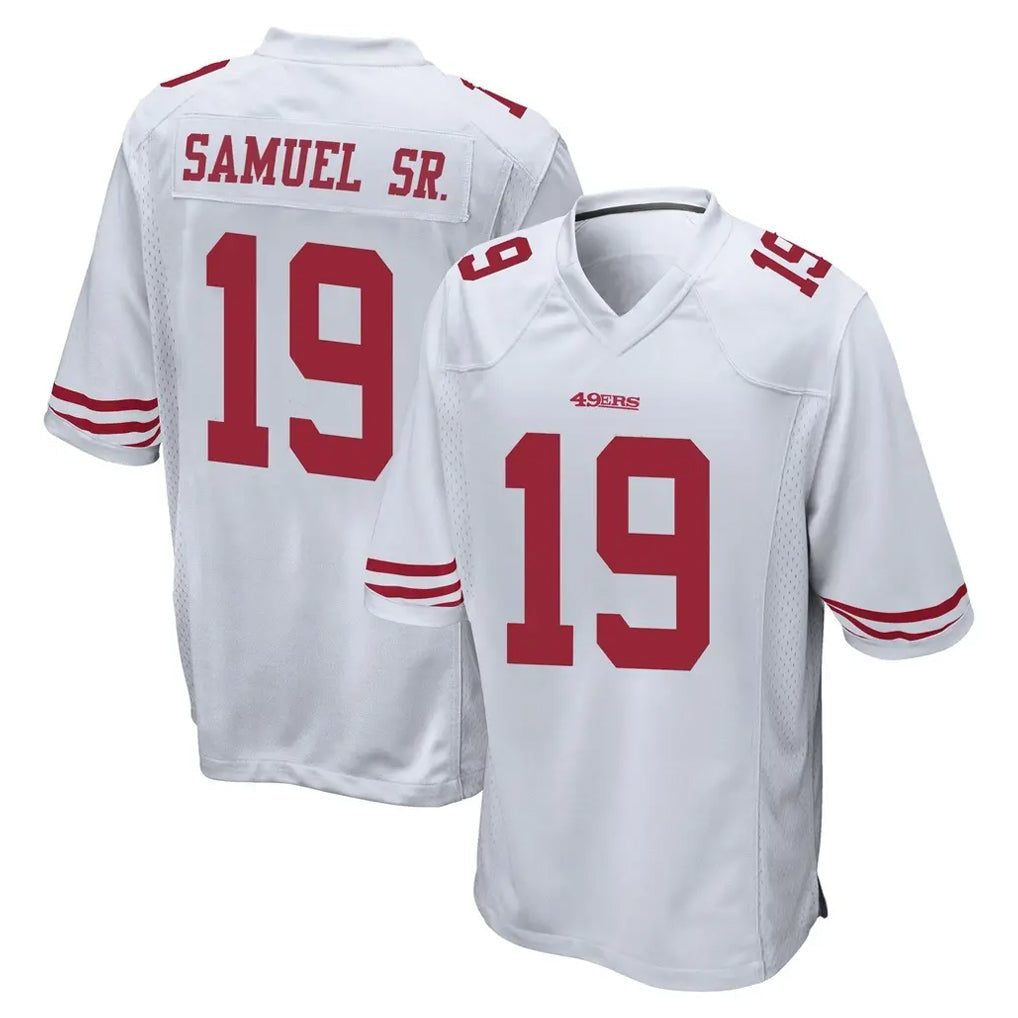 Odoa SF.49ers #19 Deebo Samuel Sr. Player White Home Game Stitched Jerseys