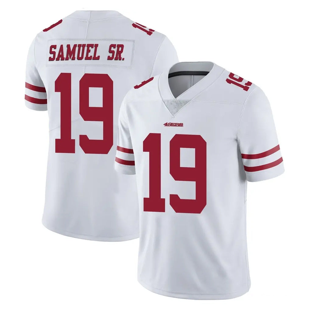 Odoa SF.49ers #19 Deebo Samuel Sr. Player White Limited Vapor Untouchable Home Game Stitched Jerseys