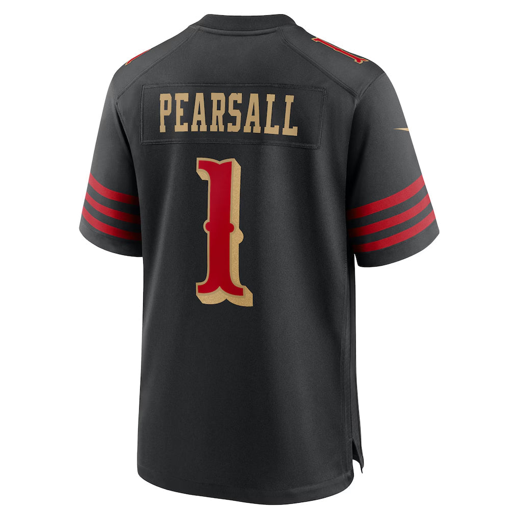 Odoa SF.49ers #1 Ricky Pearsall Player Black Rivalries Collection Game Stitched Jerseys