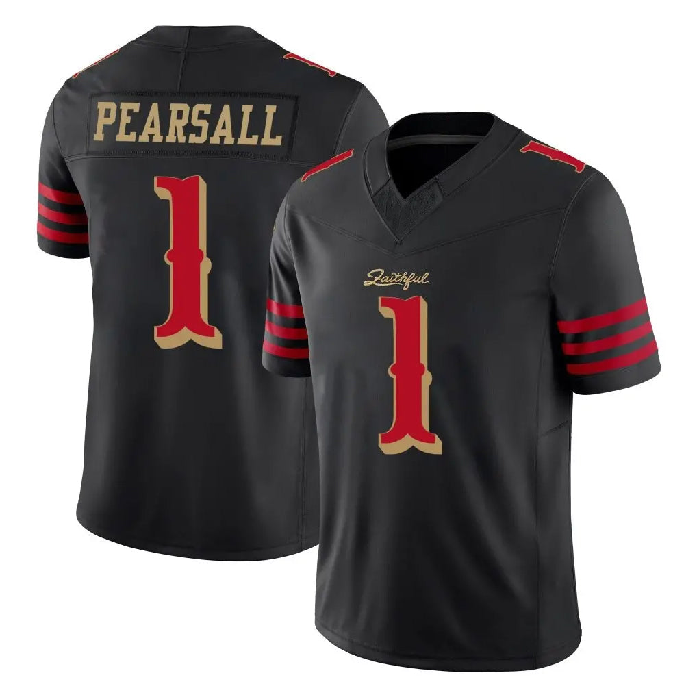 Odoa SF.49ers #1 Ricky Pearsall Player Black Rivalries Collection Limited Stitched Jerseys