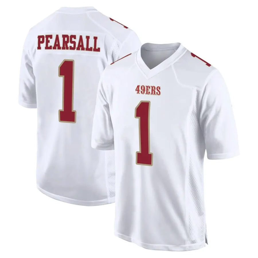 Odoa SF.49ers #1 Ricky Pearsall Player White Fashion Game Stitched Jerseys