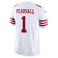 Odoa SF.49ers #1 Ricky Pearsall Player White Vapor F.U.S.E. Limited Stitched Jerseys
