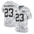 Odoa SF.49ers #23 Christian McCaffrey Player Arctic Camo Limited Salute To Service Home Game Stitched Jerseys