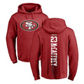 Odoa SF.49ers #23 Christian McCaffrey Player Red LOGO Pullover Hoodies Home Game Stitched Jerseys
