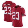Odoa SF.49ers #23 Christian McCaffrey Player Red Limited Vapor Untouchable Home Game Stitched Jerseys