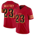 Odoa SF.49ers #23 Christian McCaffrey Player Red Rivalries Vapor Limited Home Game Stitched Jerseys