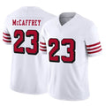 Odoa SF.49ers #23 Christian McCaffrey Player White Limited Alternate Vapor F.U.S.E. Home Game Stitched Jerseys