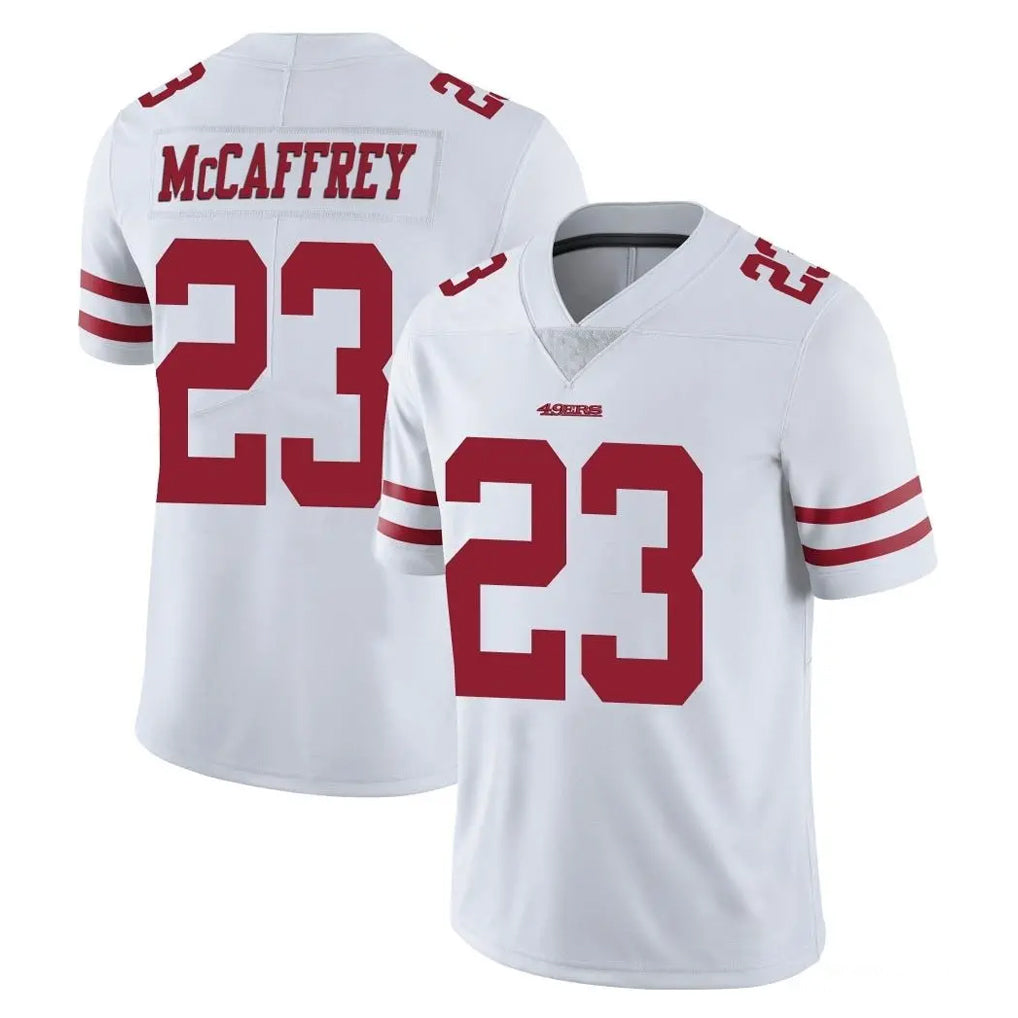 Odoa SF.49ers #23 Christian McCaffrey Player White Limited Vapor Untouchable Home Game Stitched Jerseys