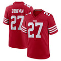 Odoa SF.49ers #27 Ji'Ayir Brown Player Red Game Home Stitched Jerseys