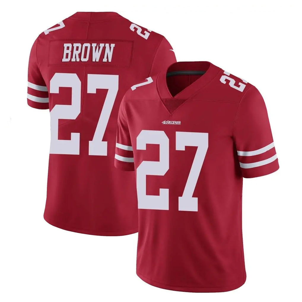 Odoa SF.49ers #27 Ji'Ayir Brown Player Red Limited Vapor Untouchable Home Game Stitched Jerseys