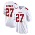 Odoa SF.49ers #27 Ji'Ayir Brown Player White Fashion Home Game Stitched Jerseys