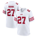 Odoa SF.49ers #27 Ji'Ayir Brown Player White Game Home Stitched Jerseys