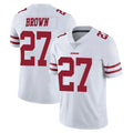 Odoa SF.49ers #27 Ji'Ayir Brown Player White Limited Vapor Untouchable Home Game Stitched Jerseys