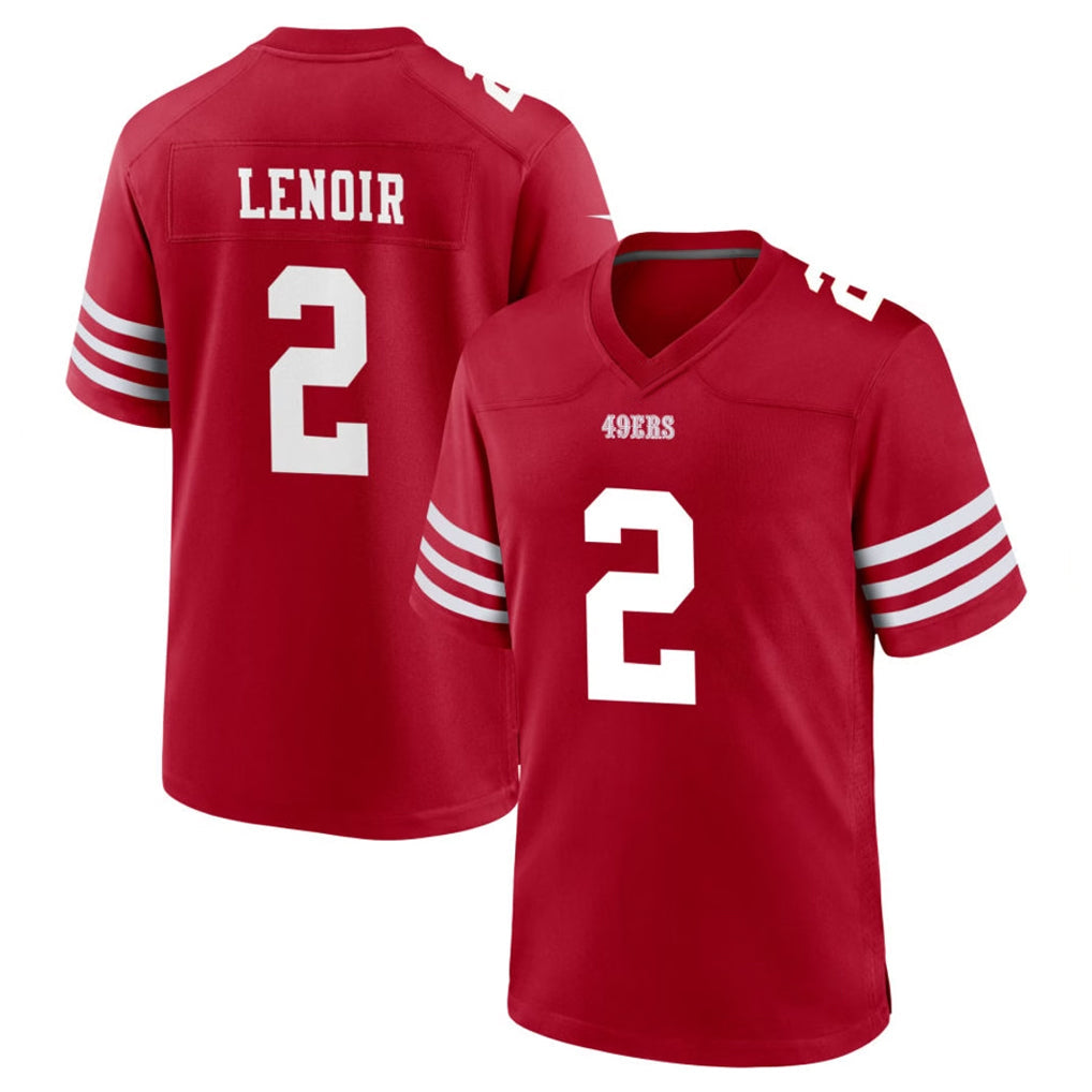 Odoa SF.49ers #2 Deommodore Lenoir Player Red Game Home Stitched Jerseys