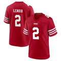Odoa SF.49ers #2 Deommodore Lenoir Player Red Game Home Stitched Jerseys
