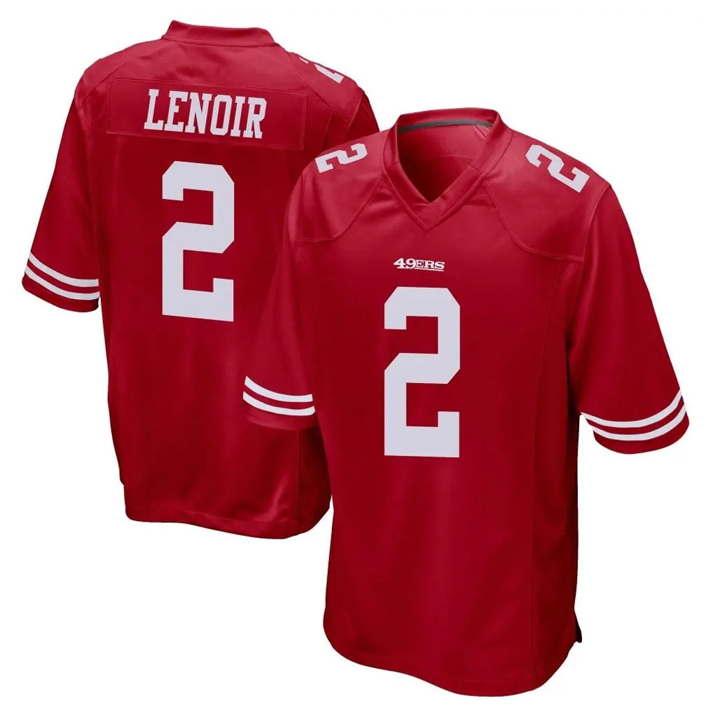 Odoa SF.49ers #2 Deommodore Lenoir Player Red Home Game Stitched Jerseys