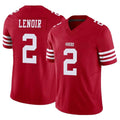 Odoa SF.49ers #2 Deommodore Lenoir Player Red Limited Vapor F.U.S.E. Home Game Stitched Jerseys