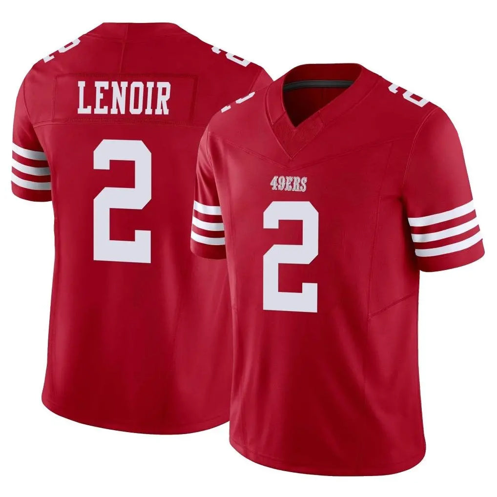 Odoa SF.49ers #2 Deommodore Lenoir Player Red Limited Vapor F.U.S.E. Home Game Stitched Jerseys