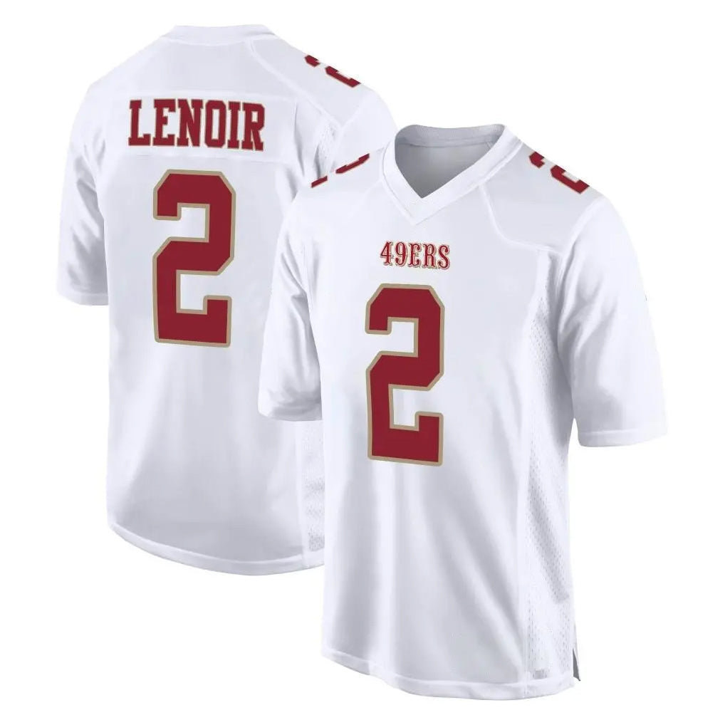 Odoa SF.49ers #2 Deommodore Lenoir Player White Fashion Home Game Stitched Jerseys