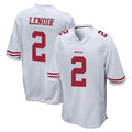 Odoa SF.49ers #2 Deommodore Lenoir Player White Home Game Stitched Jerseys