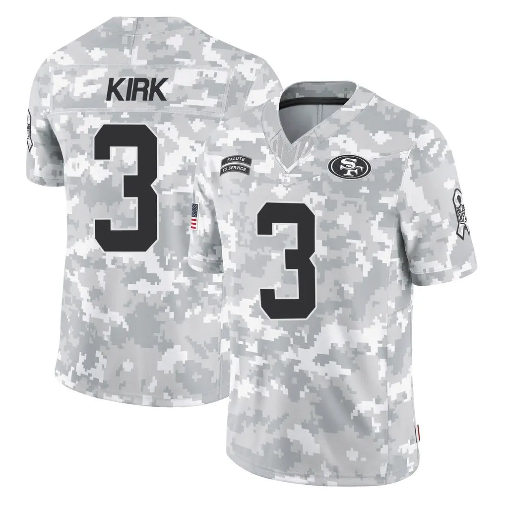 Odoa SF.49ers #3 Christian Kirk Player Arctic Camo Limited Salute To Service Home Game Stitched Jerseys