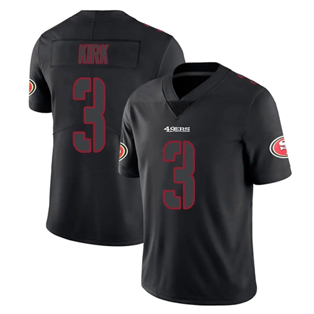 Odoa SF.49ers #3 Christian Kirk Player Black Impact Limited Home Game Stitched Jerseys